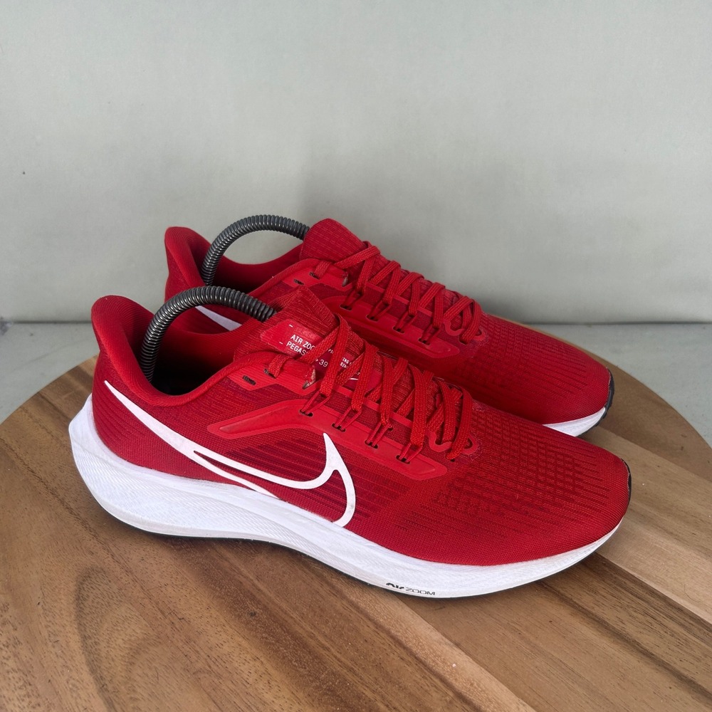 Nike Air Zoom Pegasus 39 Mens Running Shoes Red White DM0165-602 Size 10